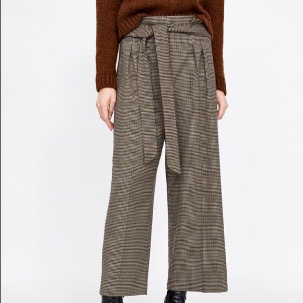 NEW Zara Plaid Culottes, Size M